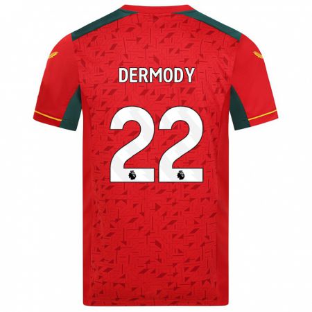 Kandiny Damen Helen Dermody #22 Rot Auswärtstrikot Trikot 2023/24 T-Shirt