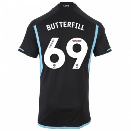 Kandiny Damen Jack Butterfill #69 Schwarz Auswärtstrikot Trikot 2023/24 T-Shirt