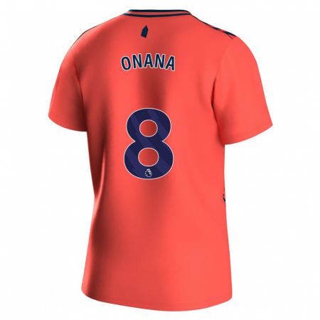 Kandiny Damen Amadou Onana #8 Koralle Auswärtstrikot Trikot 2023/24 T-Shirt
