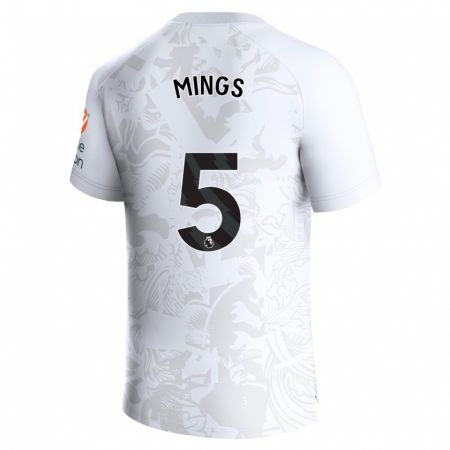 Kandiny Damen Tyrone Mings #5 Weiß Auswärtstrikot Trikot 2023/24 T-Shirt