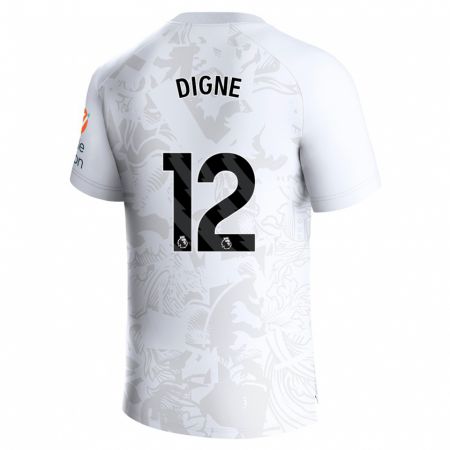 Kandiny Damen Lucas Digne #12 Weiß Auswärtstrikot Trikot 2023/24 T-Shirt