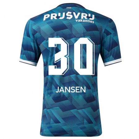 Kandiny Damen Thijs Jansen #30 Blau Auswärtstrikot Trikot 2023/24 T-Shirt
