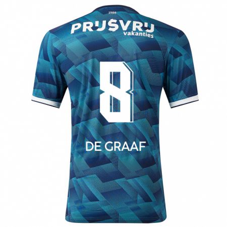 Kandiny Damen Esmee De Graaf #8 Blau Auswärtstrikot Trikot 2023/24 T-Shirt