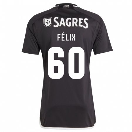 Kandiny Damen Nuno Félix #60 Schwarz Auswärtstrikot Trikot 2023/24 T-Shirt