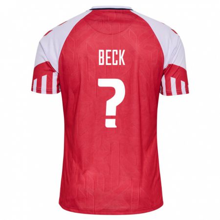Kandiny Kinder Dänische Julius Beck #0 Rot Heimtrikot Trikot 24-26 T-Shirt