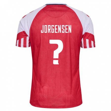 Kandiny Kinder Dänische Thomas Jörgensen #0 Rot Heimtrikot Trikot 24-26 T-Shirt