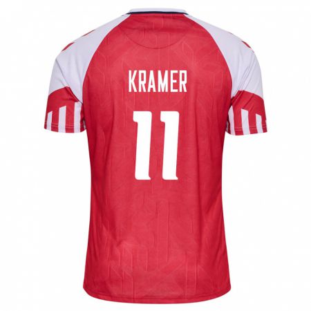 Kandiny Kinder Dänische Cornelia Kramer #11 Rot Heimtrikot Trikot 24-26 T-Shirt