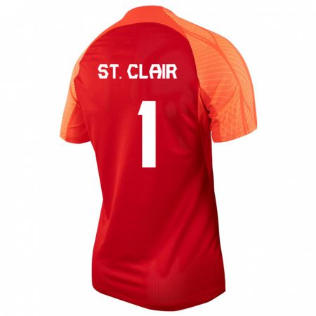 Kandiny Kinder Kanadische Dayne St. Clair #1 Orangefarben Heimtrikot Trikot 24-26 T-Shirt