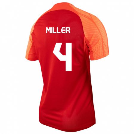 Kandiny Kinder Kanadische Kamal Miller #4 Orangefarben Heimtrikot Trikot 24-26 T-Shirt