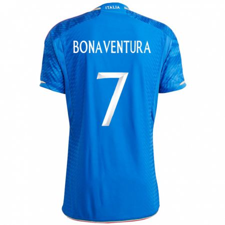 Kandiny Kinder Italienische Giacomo Bonaventura #7 Blau Heimtrikot Trikot 24-26 T-Shirt