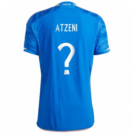 Kandiny Kinder Italienische Davide Atzeni #0 Blau Heimtrikot Trikot 24-26 T-Shirt