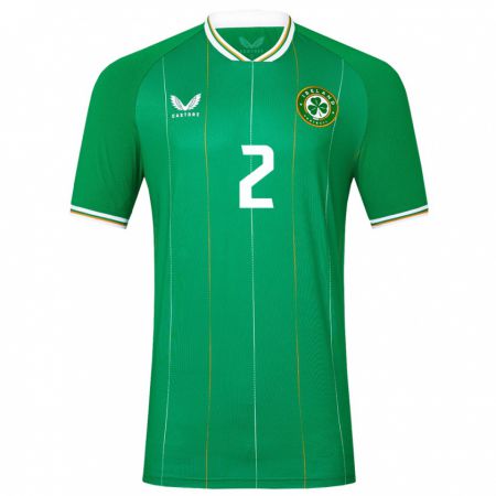 Kandiny Kinder Irische Matt Doherty #2 Grün Heimtrikot Trikot 24-26 T-Shirt