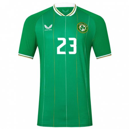 Kandiny Kinder Irische Mark Travers #23 Grün Heimtrikot Trikot 24-26 T-Shirt