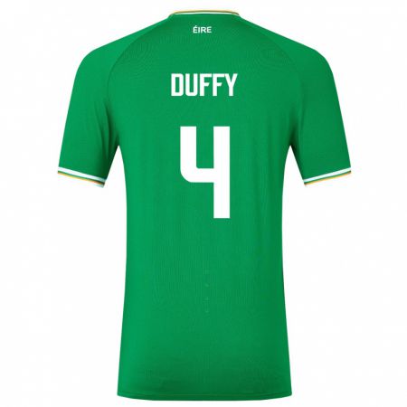 Kandiny Kinder Irische Shane Duffy #4 Grün Heimtrikot Trikot 24-26 T-Shirt
