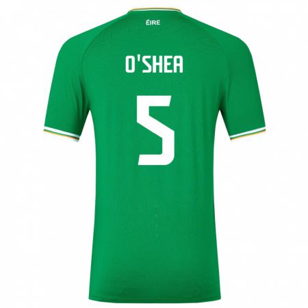 Kandiny Kinder Irische Dara O'shea #5 Grün Heimtrikot Trikot 24-26 T-Shirt