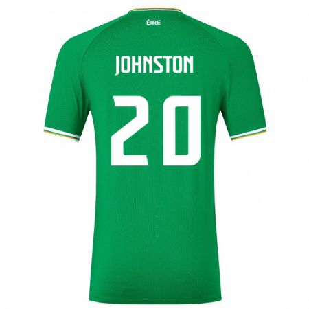 Kandiny Kinder Irische Mikey Johnston #20 Grün Heimtrikot Trikot 24-26 T-Shirt