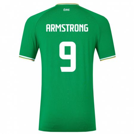 Kandiny Kinder Irische Sinclair Armstrong #9 Grün Heimtrikot Trikot 24-26 T-Shirt