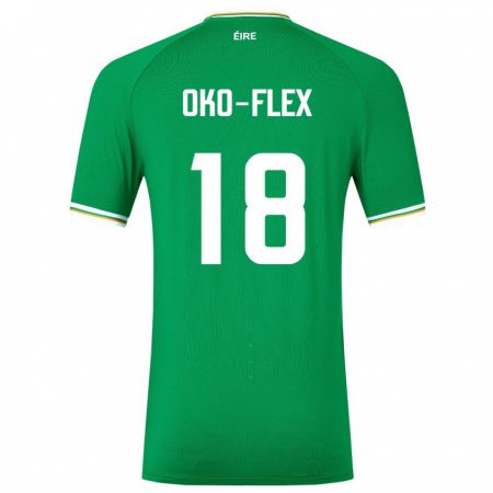 Kandiny Kinder Irische Armstrong Oko-Flex #18 Grün Heimtrikot Trikot 24-26 T-Shirt