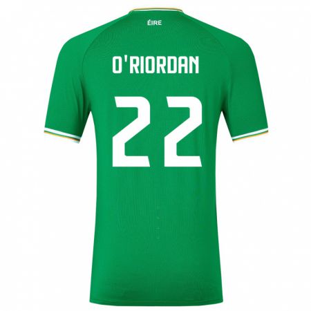 Kandiny Kinder Irische Connor O'riordan #22 Grün Heimtrikot Trikot 24-26 T-Shirt