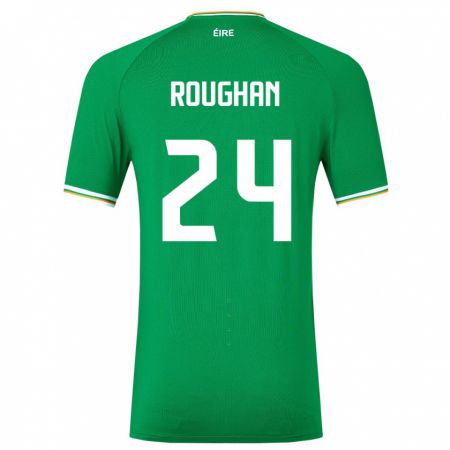 Kandiny Kinder Irische Sean Roughan #24 Grün Heimtrikot Trikot 24-26 T-Shirt