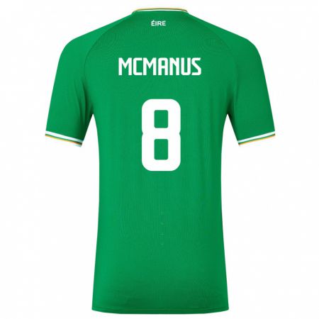 Kandiny Kinder Irische James Mcmanus #8 Grün Heimtrikot Trikot 24-26 T-Shirt