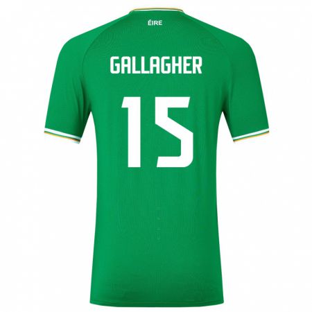 Kandiny Kinder Irische Oisín Gallagher #15 Grün Heimtrikot Trikot 24-26 T-Shirt