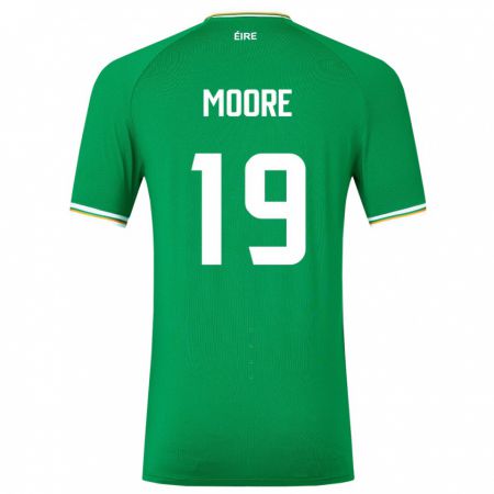 Kandiny Kinder Irische Sean Moore #19 Grün Heimtrikot Trikot 24-26 T-Shirt
