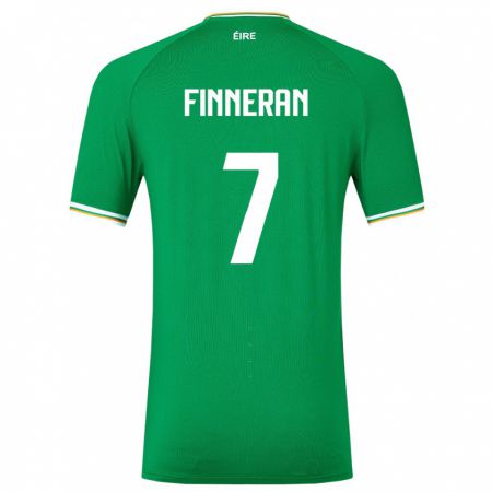 Kandiny Kinder Irische Rory Finneran #7 Grün Heimtrikot Trikot 24-26 T-Shirt