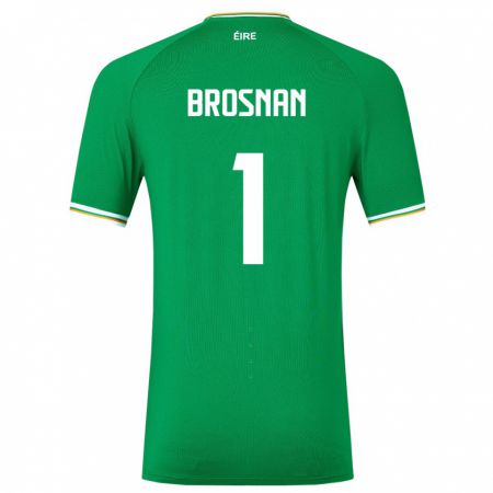 Kandiny Kinder Irische Courtney Brosnan #1 Grün Heimtrikot Trikot 24-26 T-Shirt