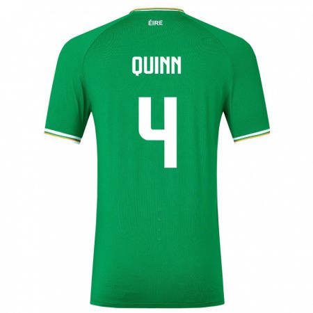Kandiny Kinder Irische Louise Quinn #4 Grün Heimtrikot Trikot 24-26 T-Shirt