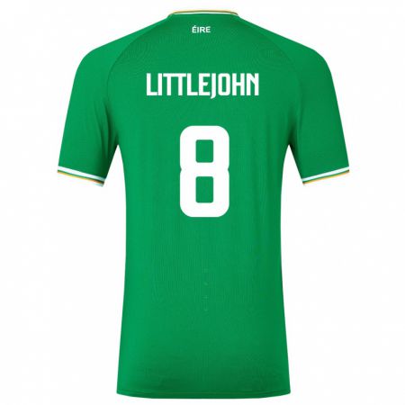 Kandiny Kinder Irische Ruesha Littlejohn #8 Grün Heimtrikot Trikot 24-26 T-Shirt