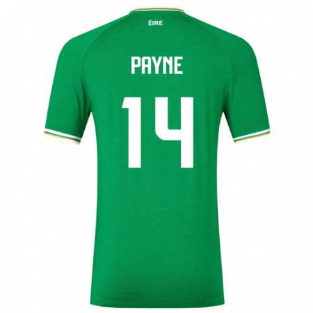 Kandiny Kinder Irische Heather Payne #14 Grün Heimtrikot Trikot 24-26 T-Shirt
