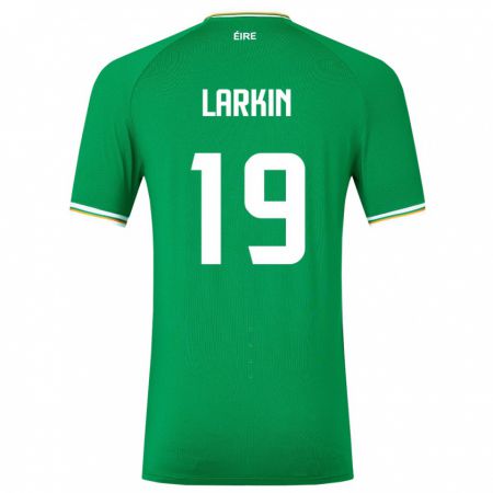 Kandiny Kinder Irische Abbie Larkin #19 Grün Heimtrikot Trikot 24-26 T-Shirt