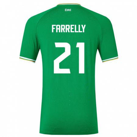 Kandiny Kinder Irische Sinead Farrelly #21 Grün Heimtrikot Trikot 24-26 T-Shirt