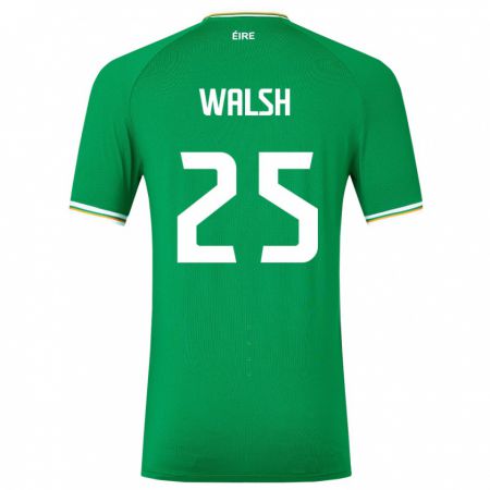 Kandiny Kinder Irische Megan Walsh #25 Grün Heimtrikot Trikot 24-26 T-Shirt