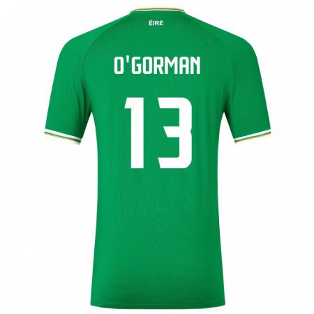 Kandiny Kinder Irische Áine O'gorman #13 Grün Heimtrikot Trikot 24-26 T-Shirt