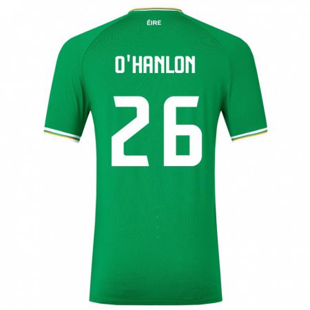 Kandiny Kinder Irische Tara O'hanlon #26 Grün Heimtrikot Trikot 24-26 T-Shirt