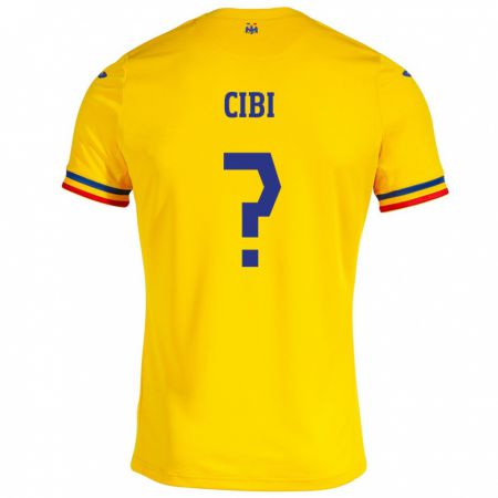 Kandiny Kinder Rumänische Fabiano Cibi #0 Gelb Heimtrikot Trikot 24-26 T-Shirt