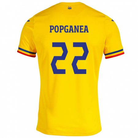 Kandiny Kinder Rumänische Mirela Pop-Ganea #22 Gelb Heimtrikot Trikot 24-26 T-Shirt
