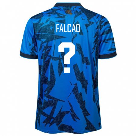 Kandiny Kinder El Salvador Kiano Falcao #0 Blau Heimtrikot Trikot 24-26 T-Shirt
