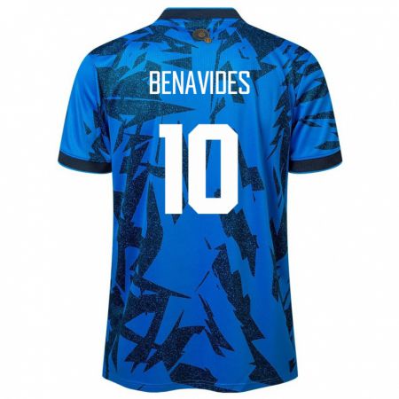 Kandiny Kinder El Salvador Matthew Benavides #10 Blau Heimtrikot Trikot 24-26 T-Shirt