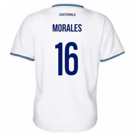 Kandiny Kinder Guatemala José Morales #16 Weiß Heimtrikot Trikot 24-26 T-Shirt