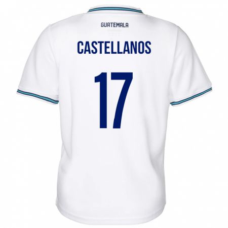 Kandiny Kinder Guatemala Óscar Castellanos #17 Weiß Heimtrikot Trikot 24-26 T-Shirt