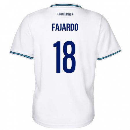 Kandiny Kinder Guatemala William Fajardo #18 Weiß Heimtrikot Trikot 24-26 T-Shirt