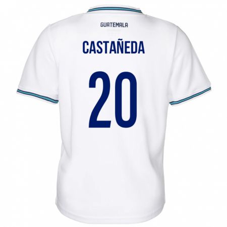 Kandiny Kinder Guatemala Brayam Castañeda #20 Weiß Heimtrikot Trikot 24-26 T-Shirt