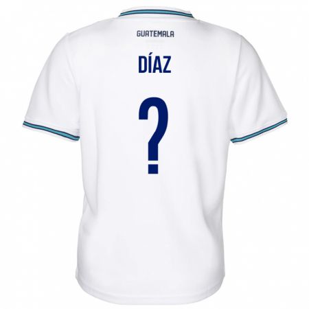 Kandiny Kinder Guatemala Hendryck Díaz #0 Weiß Heimtrikot Trikot 24-26 T-Shirt