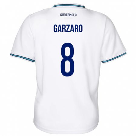 Kandiny Kinder Guatemala Santiago Garzaro #8 Weiß Heimtrikot Trikot 24-26 T-Shirt