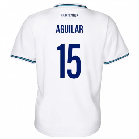 Kandiny Kinder Guatemala Carlos Aguilar #15 Weiß Heimtrikot Trikot 24-26 T-Shirt