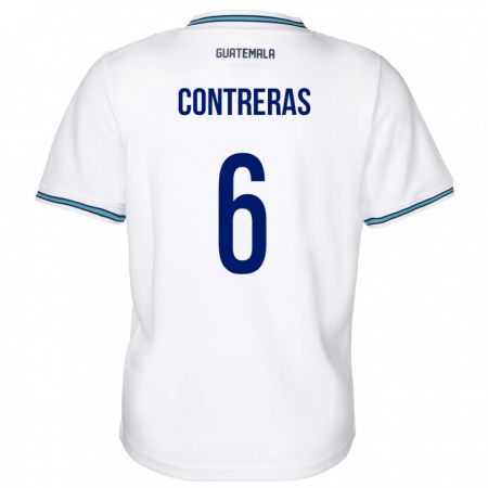 Kandiny Kinder Guatemala María Contreras #6 Weiß Heimtrikot Trikot 24-26 T-Shirt