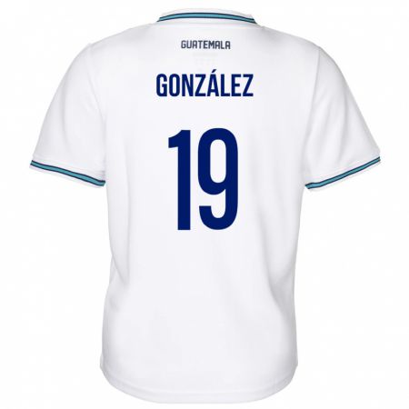 Kandiny Kinder Guatemala Karen González #19 Weiß Heimtrikot Trikot 24-26 T-Shirt